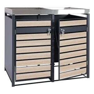 Deksel afvalbak MCW-J81 (2 stuks),  beukenhout look