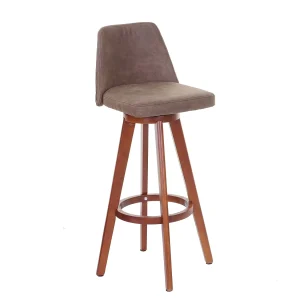 Draaibare barkruk MCW-C43,  vintage bruin, lichte poten