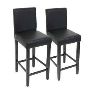 Cesena barkruk (set van 2),  zwart, donkere poten