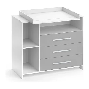 Commode wit/grijs 113x53x100 oskar Commode wit/grijs 113x53x100 oskar