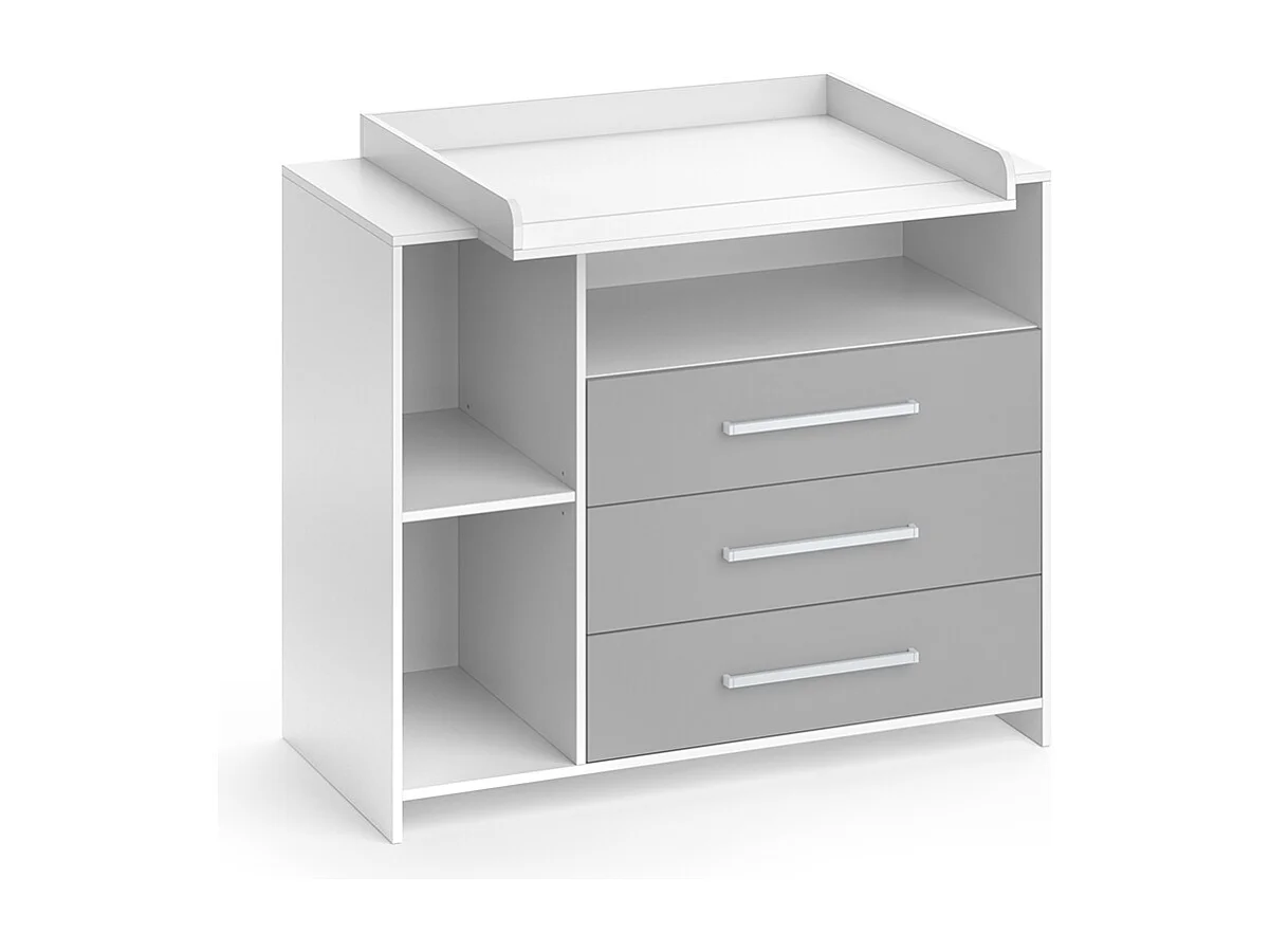 Commode wit/grijs 113x53x100 oskar
