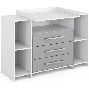 Commode wit/grijs 143x70x100 oskar Commode wit/grijs 143x70x100 oskar