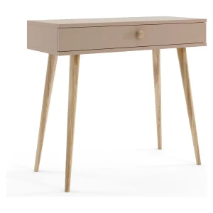 Console NATURA 90 cm Beige Macchiato met 1 lade Kaptafel Boho Console NATURA 90 cm Beige Macchiato met 1 lade Kaptafel Boho