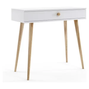 Console NATURA 90 cm Wit met 1 lade Kaptafel Boho Console NATURA 90 cm Wit met 1 lade Kaptafel Boho