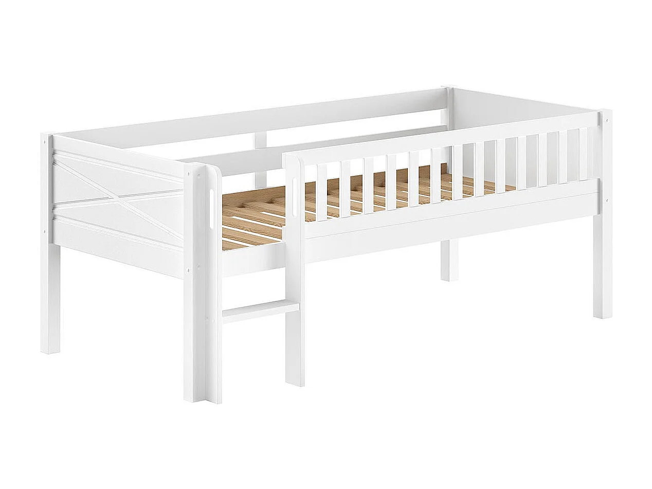 Cama Vipack Scott Meia Altura Base PETITS-MEUBLES Branco (90x200)