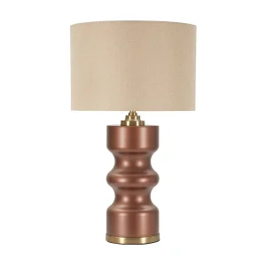 Bruine glazen tafellamp cm ø 40,5×69,5 Bruine glazen tafellamp cm ø 40,5×69,5