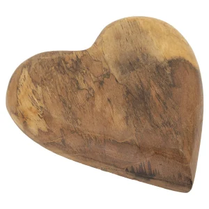 Bruine houten decoratie 16x14x4,5 cm Bruine houten decoratie 16x14x4,5 cm