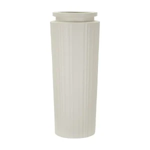 Crèmekleurige magnesium vaas, ø 32×80 cm Crèmekleurige magnesium vaas, ø 32×80 cm
