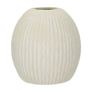 Crèmekleurige magnesium vaas, ø 36,5×38 cm Crèmekleurige magnesium vaas, ø 36,5×38 cm