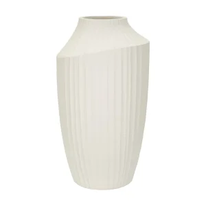 Crèmekleurige magnesium vaas, ø 28,5×50,5 cm Crèmekleurige magnesium vaas, ø 28,5×50,5 cm