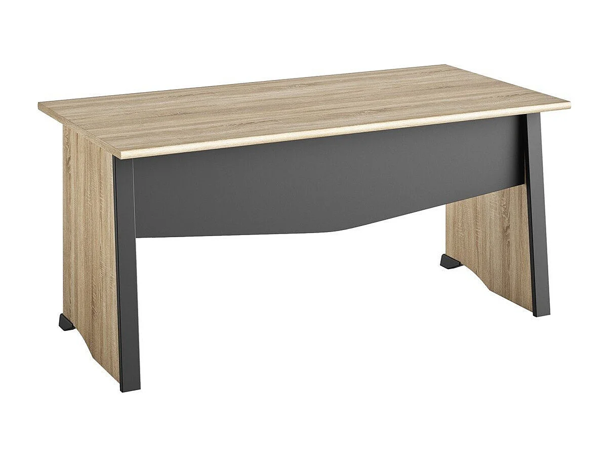 Bureau industriële stijl met zichtpaneel L140 cm - Gemaakt in Frankrijk