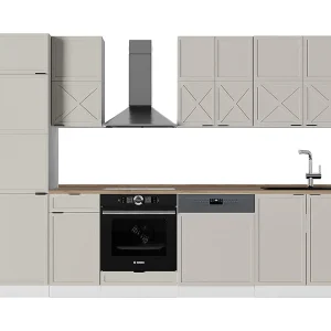Complete keukeneenheid grijs/beige/wit 300x60x81.6 fame-line Complete keukeneenheid grijs/beige/wit 300x60x81.6 fame-line