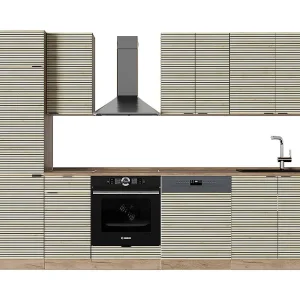 Complete keukeneenheid eiken paneel/goudkraft eik 300x60x81.6 fame-line Complete keukeneenheid eiken paneel/goudkraft eik 300x60x81.6 fame-line