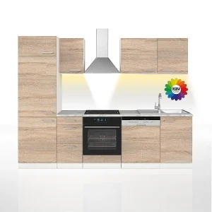 Complete keukeneenheid sonoma/wit 270x46x81.6 optima Complete keukeneenheid sonoma/wit 270x46x81.6 optima