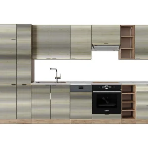 Complete keukeneenheid eiken paneel/goudkraft eik 355x46x81.6 fame-line Complete keukeneenheid eiken paneel/goudkraft eik 355x46x81.6 fame-line