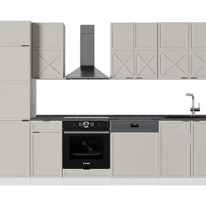 Complete keukeneenheid grijs/beige/wit 300x60x81.6 fame-line Complete keukeneenheid grijs/beige/wit 300x60x81.6 fame-line