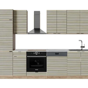 Complete keukeneenheid eiken paneel/goudkraft eik 300x60x81.6 fame-line Complete keukeneenheid eiken paneel/goudkraft eik 300x60x81.6 fame-line