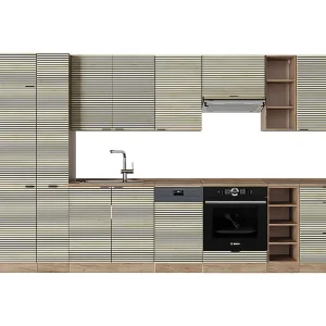 Complete keukeneenheid eiken paneel/goudkraft eik 355x60x81.6 fame-line Complete keukeneenheid eiken paneel/goudkraft eik 355x60x81.6 fame-line
