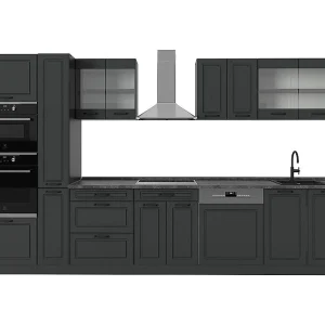 Complete keuken antraciet landhuis/antraciet 350x60x81.6 r-line Complete keuken antraciet landhuis/antraciet 350x60x81.6 r-line