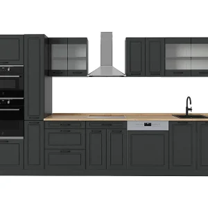 Complete keuken antraciet landhuis/antraciet 350x60x81.6 r-line Complete keuken antraciet landhuis/antraciet 350x60x81.6 r-line