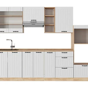 Complete keukeneenheid wit landhuis 280x60x81.6 fame-line Complete keukeneenheid wit landhuis 280x60x81.6 fame-line