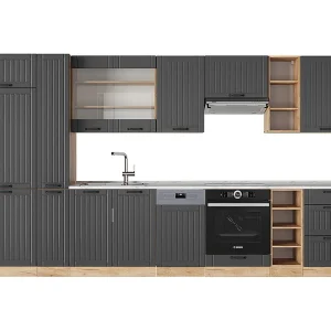 Complete keukeneenheid donkergrijs 355x60x81.6 fame-line Complete keukeneenheid donkergrijs 355x60x81.6 fame-line