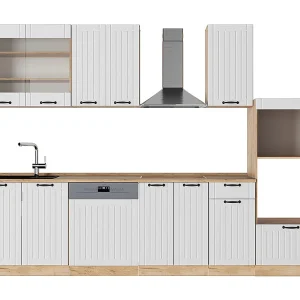 Complete keukeneenheid wit landhuis 300x60x81.6 fame-line Complete keukeneenheid wit landhuis 300x60x81.6 fame-line