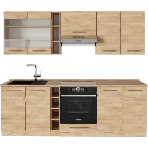 Complete keukeneenheid krachtige eik goud 235x60x81.6 fame-line Complete keukeneenheid krachtige eik goud 235x60x81.6 fame-line