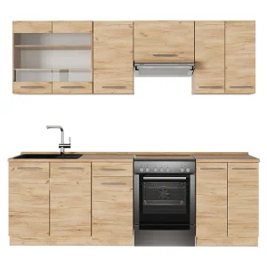 Complete keukeneenheid krachtige eik goud 240x60x81.6 fame-line Complete keukeneenheid krachtige eik goud 240x60x81.6 fame-line