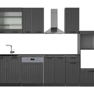 Complete keukeneenheid donkergrijs 300x46x81.6 fame-line Complete keukeneenheid donkergrijs 300x46x81.6 fame-line