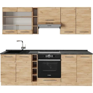 Complete keukeneenheid krachtige eik goud 235x46x81.6 fame-line Complete keukeneenheid krachtige eik goud 235x46x81.6 fame-line