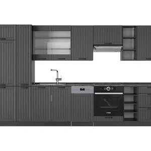 Complete keukeneenheid donkergrijs 355x60x81.6 fame-line Complete keukeneenheid donkergrijs 355x60x81.6 fame-line