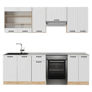 Complete keukeneenheid wit landhuis 240x60x81.6 fame-line Complete keukeneenheid wit landhuis 240x60x81.6 fame-line