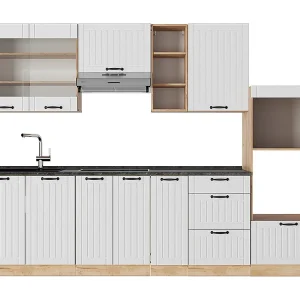Complete keukeneenheid wit landhuis 280x60x81.6 fame-line Complete keukeneenheid wit landhuis 280x60x81.6 fame-line