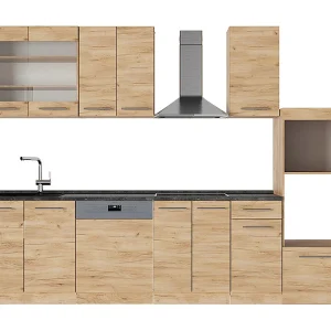 Complete keukeneenheid krachtige eik goud 300x46x81.6 fame-line Complete keukeneenheid krachtige eik goud 300x46x81.6 fame-line