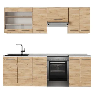 Complete keukeneenheid krachtige eik goud 240x60x81.6 fame-line Complete keukeneenheid krachtige eik goud 240x60x81.6 fame-line