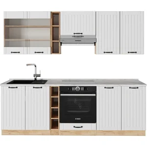 Complete keukeneenheid wit landhuis 235x60x81.6 fame-line Complete keukeneenheid wit landhuis 235x60x81.6 fame-line