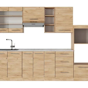 Complete keukeneenheid krachtige eik goud 280x60x81.6 fame-line Complete keukeneenheid krachtige eik goud 280x60x81.6 fame-line