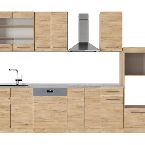 Complete keukeneenheid krachtige eik goud 300x60x81.6 fame-line Complete keukeneenheid krachtige eik goud 300x60x81.6 fame-line