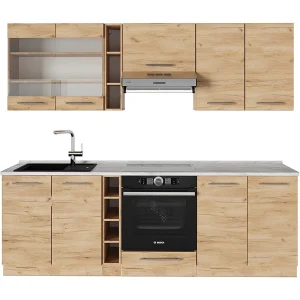 Complete keukeneenheid krachtige eik goud 235x60x81.6 fame-line Complete keukeneenheid krachtige eik goud 235x60x81.6 fame-line