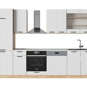 Complete keukeneenheid wit landhuis 300x60x81.6 fame-line Complete keukeneenheid wit landhuis 300x60x81.6 fame-line