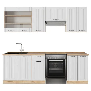 Complete keukeneenheid wit landhuis 240x60x81.6 fame-line Complete keukeneenheid wit landhuis 240x60x81.6 fame-line