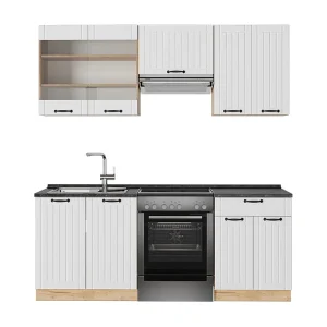 Complete keukeneenheid wit landhuis 200x60x81.6 fame-line Complete keukeneenheid wit landhuis 200x60x81.6 fame-line