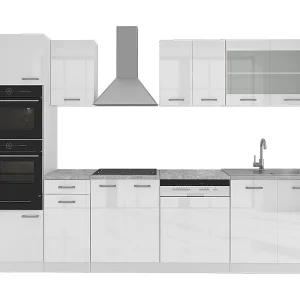 Complete keukeneenheid wit hoogglans/wit 300x60x81.6 r-line