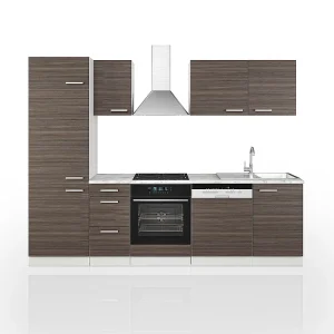 Complete keukeneenheid edel grijs/wit 270×57.1×81.6 optima Complete keukeneenheid edel grijs/wit 270×57.1×81.6 optima