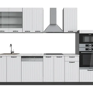 Complete keukeneenheid landhuis wit/antraciet 300x46x81.6 fame-line Complete keukeneenheid landhuis wit/antraciet 300x46x81.6 fame-line
