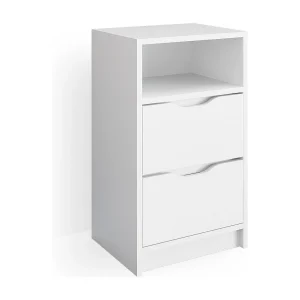 Boxspring nachtkastje wit 38×30.6×66.6 ruben