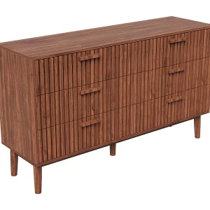 Ladekast met 6 lades, slaapkamermeubel, opbergkast, geschikt voor slaapkamer of woonkamer, hout, 100 x 34 x 73 cm Ladekast met 6 lades, slaapkamermeubel, opbergkast, geschikt voor slaapkamer of woonkamer, hout, 100 x 34 x 73 cm