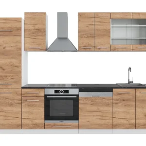Complete keukeneenheid eik goud/wit 300x60x81.6 fame-line Complete keukeneenheid eik goud/wit 300x60x81.6 fame-line