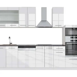 Complete keukeneenheid wit hoogglans/wit 300x60x81.6 fame-line